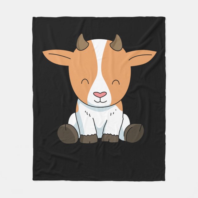 Ziegengeschenk Kinder Niedliche Ziege Geschenke Fr Fleecedecke (Vorderseite)