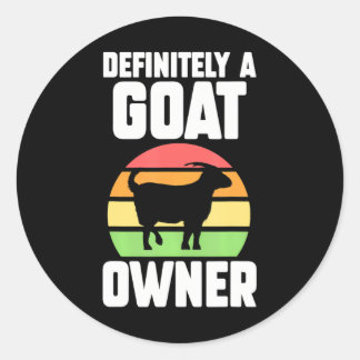 Ziegenhalter Runder Aufkleber