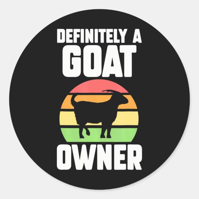 Ziegenhalter Runder Aufkleber (Vorderseite)