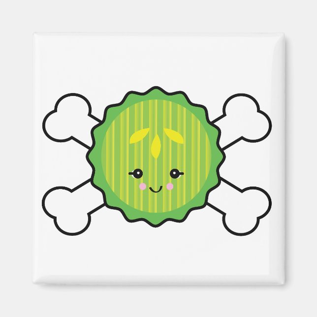 Ziegenhalterung und Kreuzknochen Magnet (Vorne)