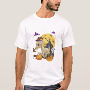 Ziegenhexenbesen-Kürbis-Halloween-Kostüm T-Shirt