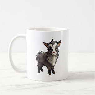 Ziegenillustration im Cartoon-Stil Kaffeetasse