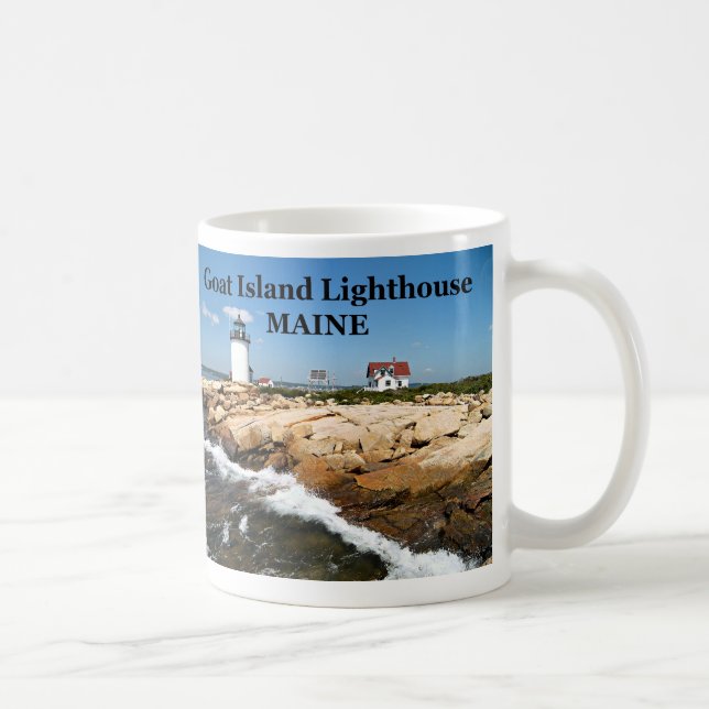 Ziegeninsel Leuchtturm, Maine Tasse (Rechts)