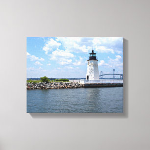 Ziegeninsel Leuchtturm, Rhode Island Canvas Printw Leinwanddruck
