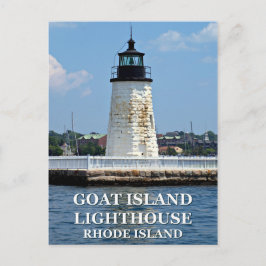 Ziegeninsel Leuchtturm, Rhode Island Postcard Postkarte