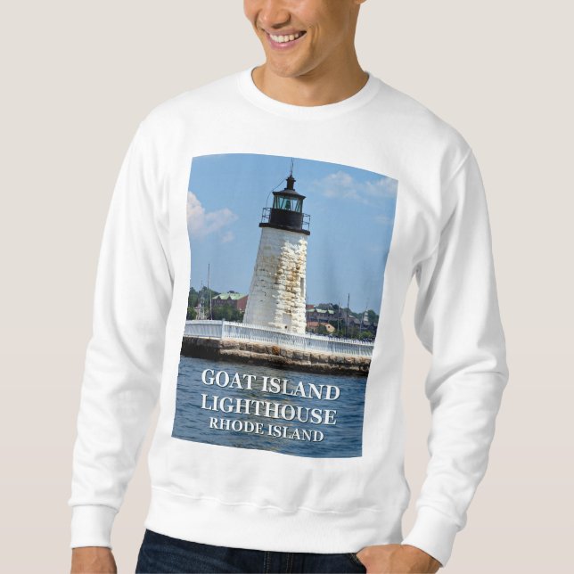 Ziegeninsel Leuchtturm, Rhode Island Sweatshirt (Vorderseite)