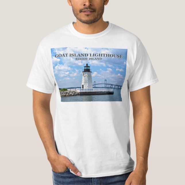 Ziegeninsel Leuchtturm, Rhode Island T - Shirt (Vorderseite)