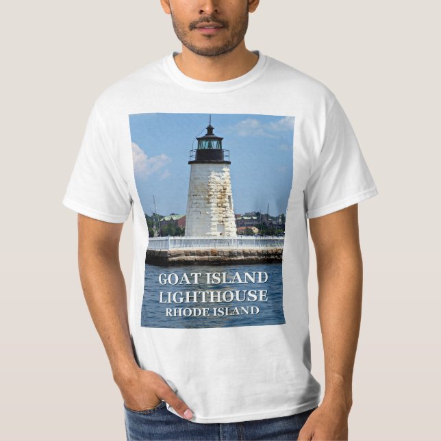 Ziegeninsel Leuchtturm, Rhode Island T - Shirt (Vorderseite)