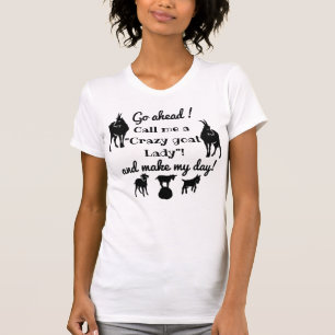 Ziegenjunge "Crazy Goat Lady" - Silhouetten für Zi T-Shirt