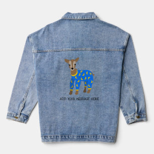 Ziegenkleidung Pajamas Illustration Personalisiert Jeansjacke