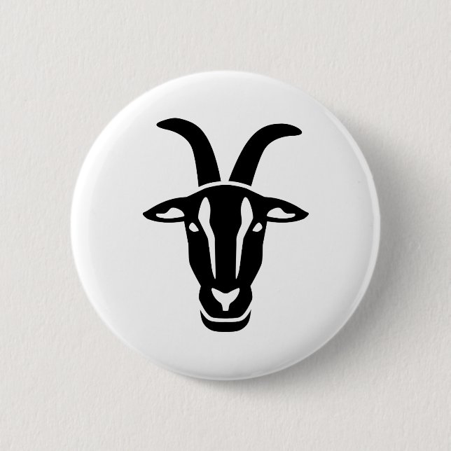 Ziegenkopf Button (Vorderseite)