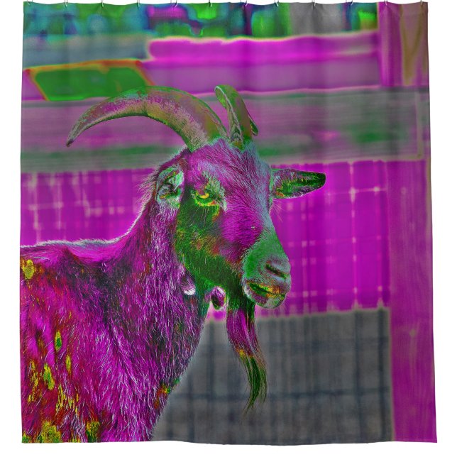 Ziegenkunst Duschvorhang (Vorderseite)