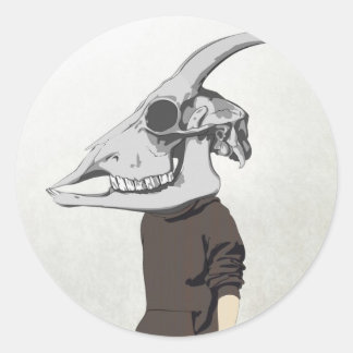 Ziegenleder Runder Aufkleber