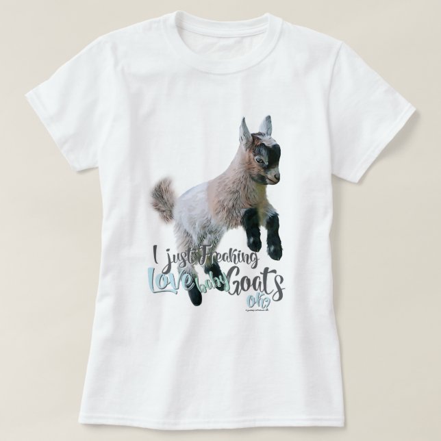 ZIEGENLIEBE | Ich friere einfach LIEBE Babyziegen  T-Shirt (Design vorne)
