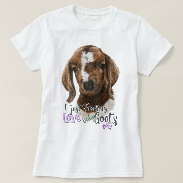 ZIEGENLIEBE | Ich friere einfach LIEBE Babyziegen  T-Shirt (Design vorne)