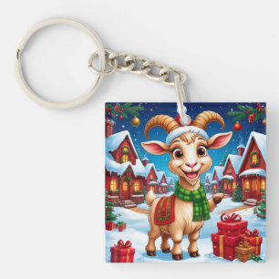 ❄️ Ziegenliebhaber Weihnachtsgeschenk Jahr der Zie Schlüsselanhänger