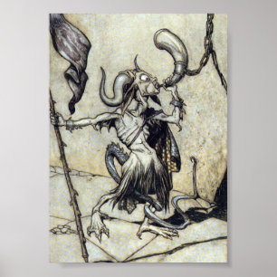 Ziegenmann. 5 x 7 Rackham Druck auf Leinwand Poster