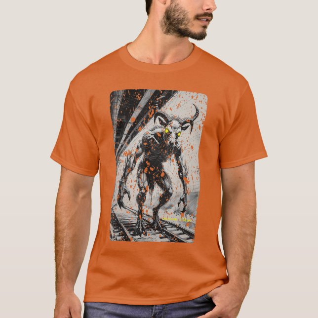Ziegenmann-Kryptid-CCTV-Glitch-Horror-Sichtung Jun T-Shirt (Vorderseite)