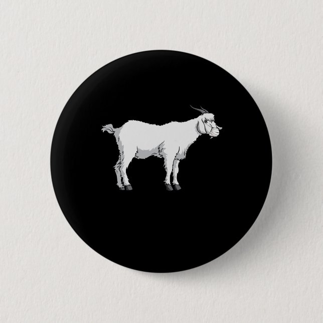 Ziegenmaske Button (Vorderseite)