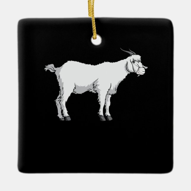 Ziegenmaske Keramikornament (Vorderseite)