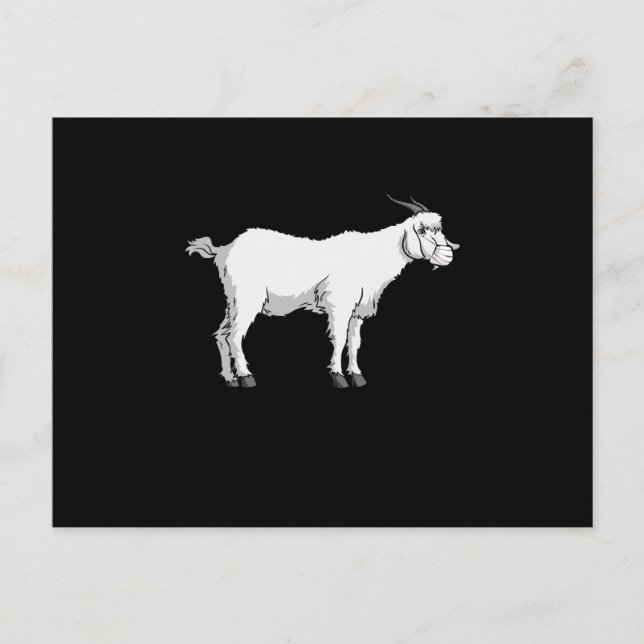 Ziegenmaske Postkarte (Vorderseite)
