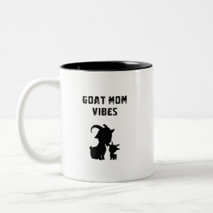 Ziegenmutter-Vibes Farm-Tier-Enthusiastin Coole Ma Zweifarbige Tasse