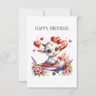 Ziegenpilot Geburtstag Dankeskarte