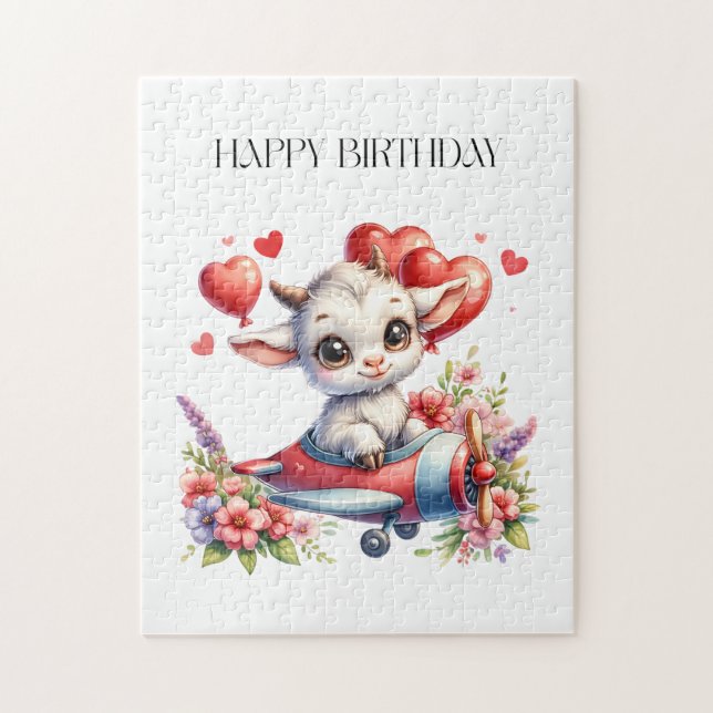 Ziegenpilot Geburtstag Puzzle (Vertikal)