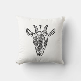 Ziegenportrait mit Herzklopfen Kissen