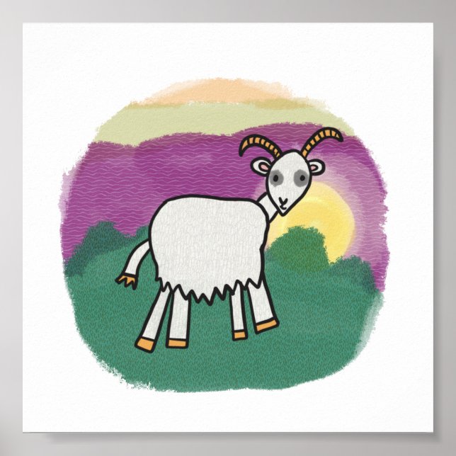 Ziegenprint Poster (Vorne)