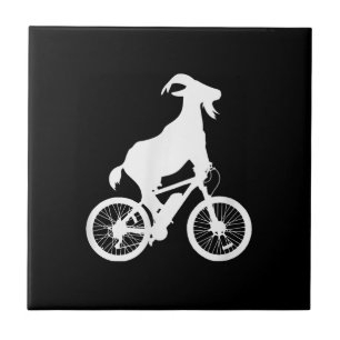 Ziegenradfahrer Funny Goat Lover Graphic Fliese