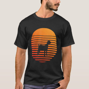 Ziegenschatten-Silhouette vor einer Sonne T-Shirt