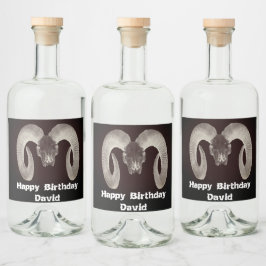 Ziegenschäume und Personalisierte Alkoholflaschenetikett