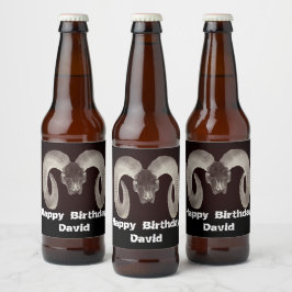 Ziegenschäume und Personalisierte Bierflaschenetikett