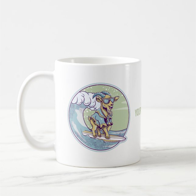 Ziegensurfen Kaffeetasse (Links)