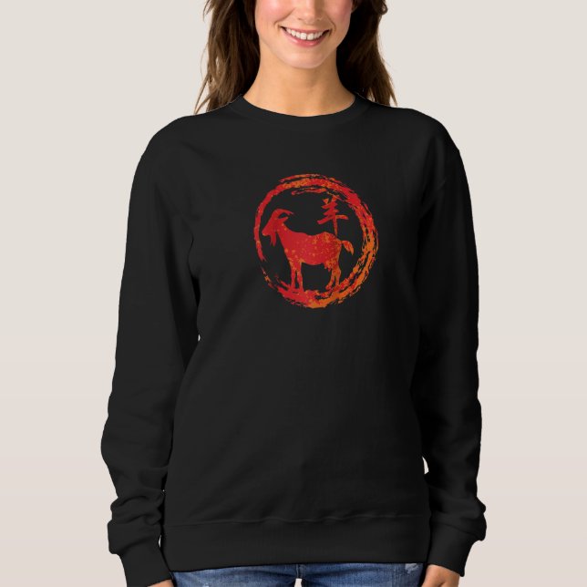 Ziegenzeichen des Zodiac Raglan Sweatshirt (Vorderseite)