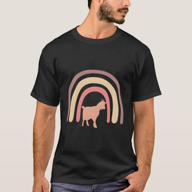 Ziegenzucht Bauer Zuchttierzucht Regenbogen T-Shirt (Vorderseite)