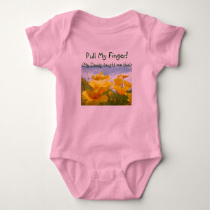 Zieh an meinem Finger! Onsie Creeper Daddy hat es Baby Strampler