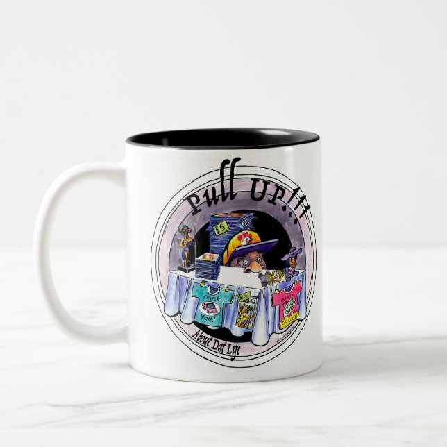 Zieh auf!! Mug Zweifarbige Tasse (Links)