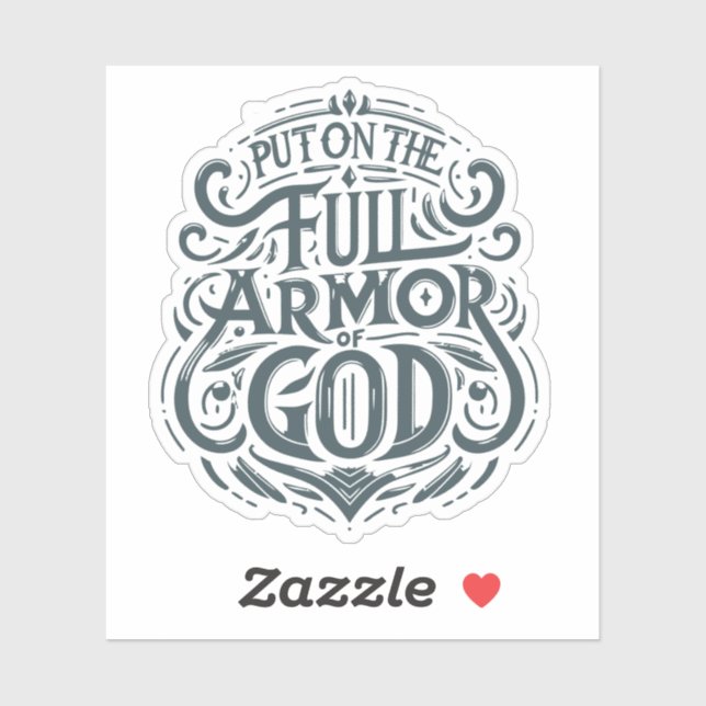 Zieh deine Rüstung an Aufkleber (Blatt)