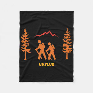 Zieh dich aus der Steckdose Hiking Camping Outdoor Fleecedecke