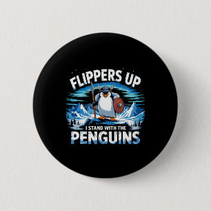 Zieh mich auf, mit den Pinguinen lustige Trump Button