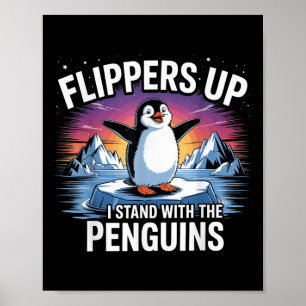 Zieh mich auf, mit den Pinguinen lustige Trump Poster