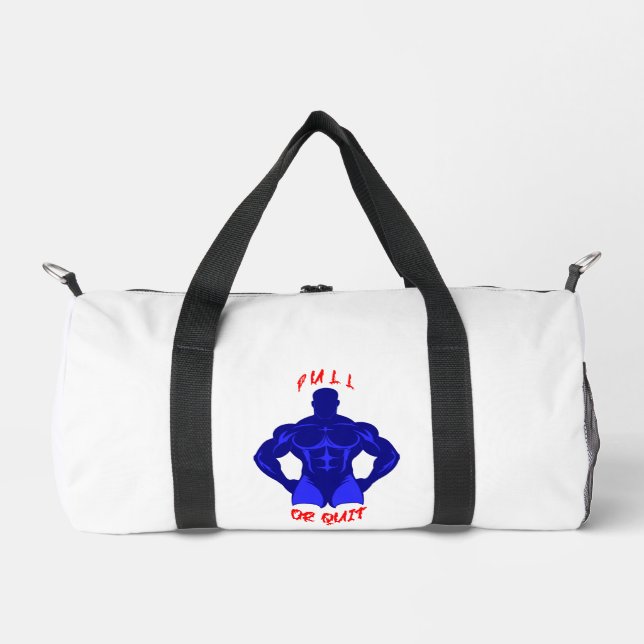 Zieh oder gib auf – hardcore Bodybuilding-Motivati Duffle Bag (Vorderseite)