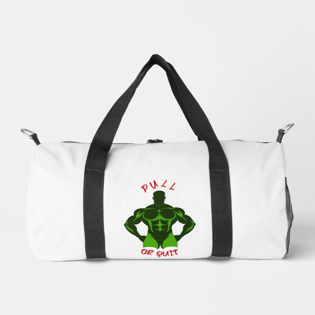 Zieh oder gib auf - Hardcore Bodybuilding Motivati Duffle Bag (Vorderseite)