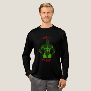 Zieh oder gib auf - Hardcore Bodybuilding Motivati Tri-Blend Shirt