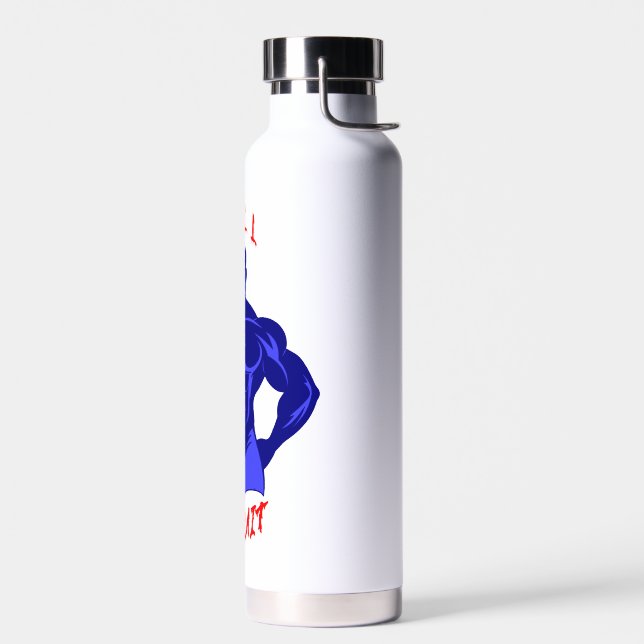 Zieh oder gib auf - Hardcore Bodybuilding Motivati Trinkflasche (Links)