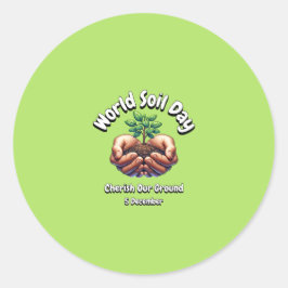 Zieh unseren Boden! Weltnaturerbe (WSD). Runder Aufkleber