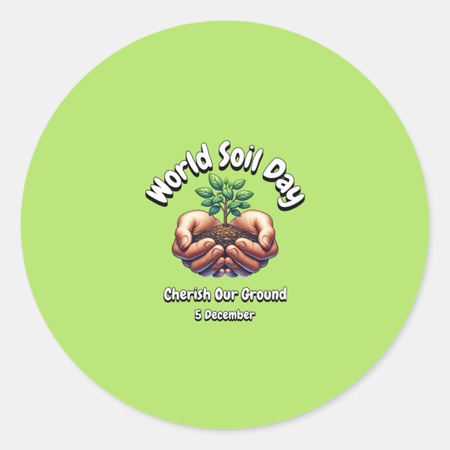 Zieh unseren Boden! Weltnaturerbe (WSD). Runder Aufkleber (Vorderseite)