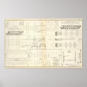 Ziehboote, Brücken, Wagen, Projektile Poster